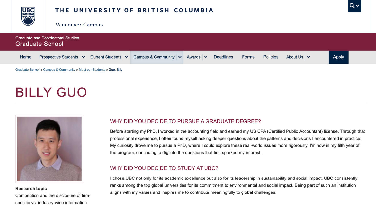 View my PhD story featured on the university website.